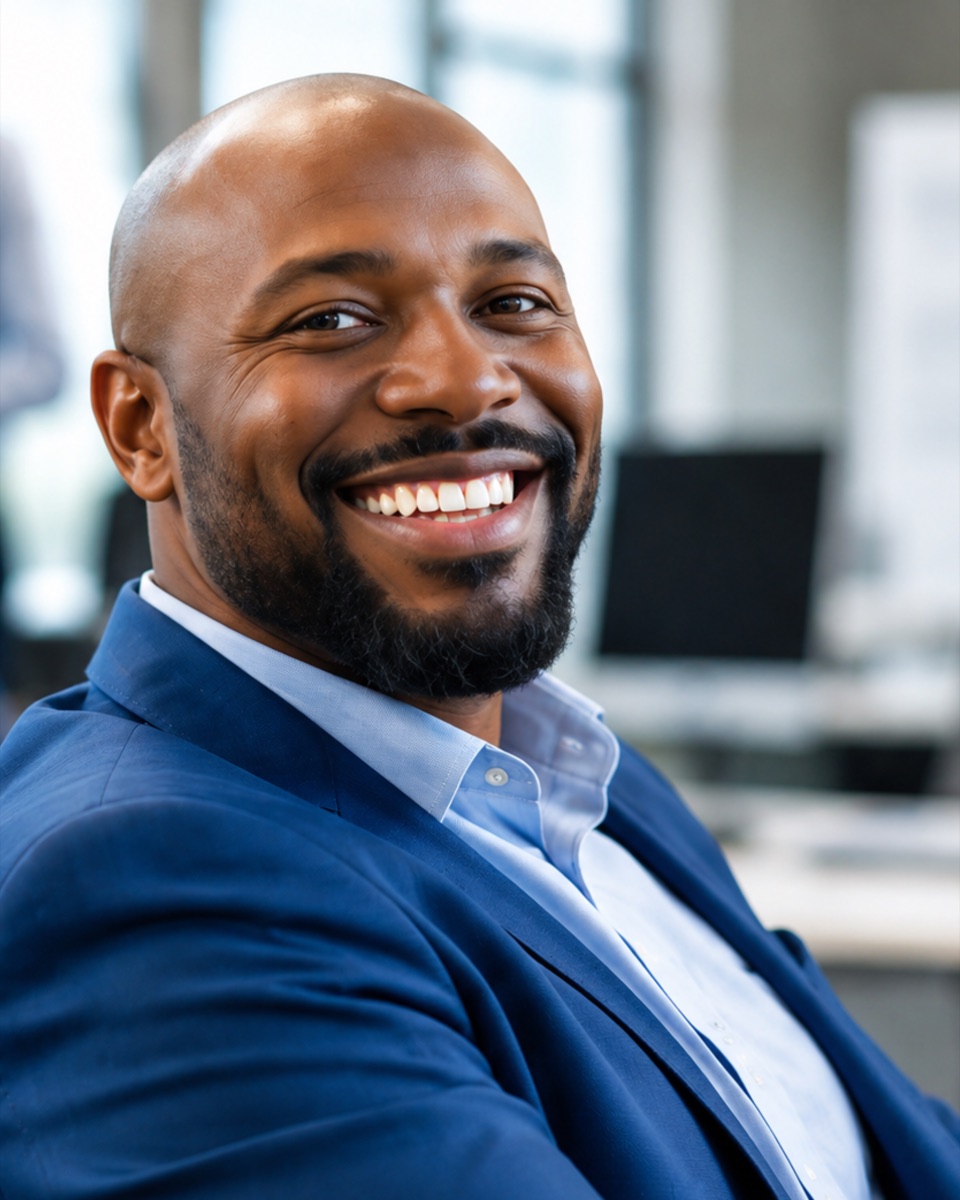 Smiling employee